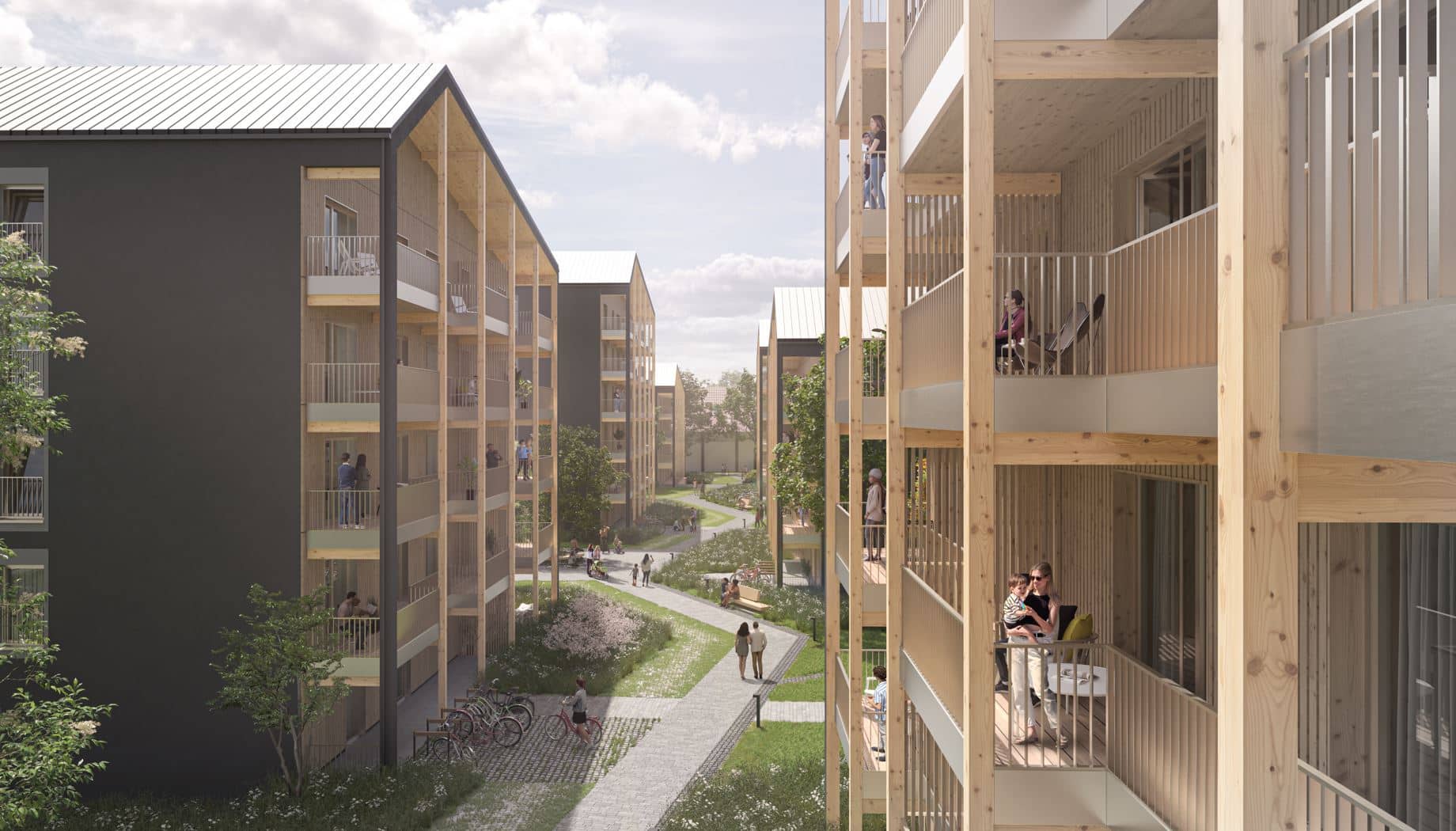 Visualisierung Wohnquartier am Buga-Park